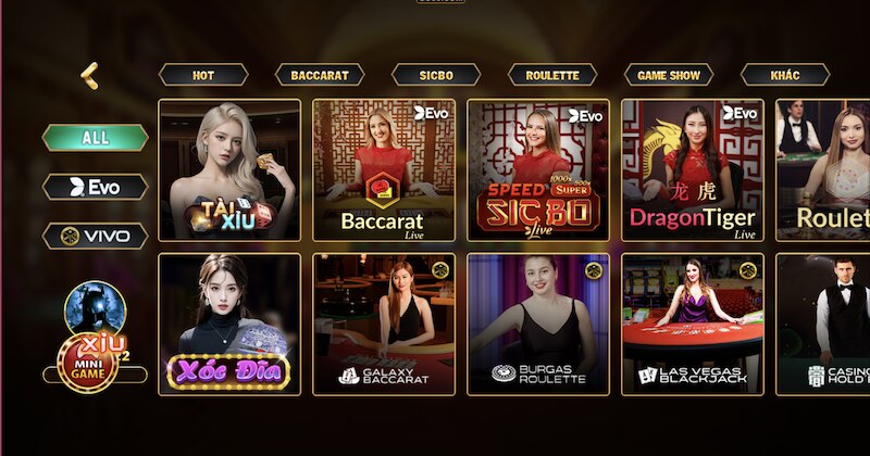 Live Casino Go88: Sòng bạc đỉnh cao và đẳng cấp năm 2026 3 Những sản phẩm đặc sắc của sảnh Live casino tại Go88